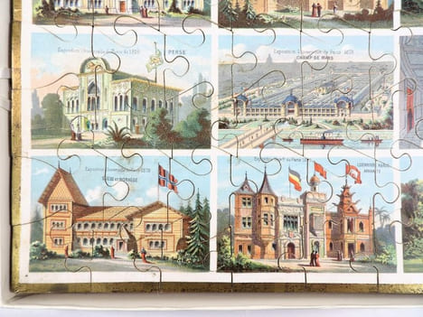 Les Nations en jeu de patience. [JEU PUZZLE - EXPOSITION UNIVERSELLE 1878 - PARIS] . undefined