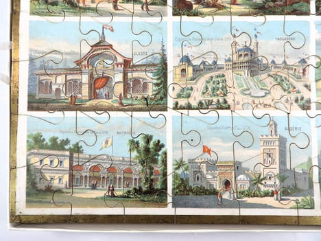 Les Nations en jeu de patience. [JEU PUZZLE - EXPOSITION UNIVERSELLE 1878 - PARIS] . undefined