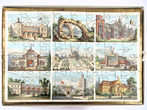 Les Nations en jeu de patience. [JEU PUZZLE - EXPOSITION UNIVERSELLE 1878 - PARIS] . undefined