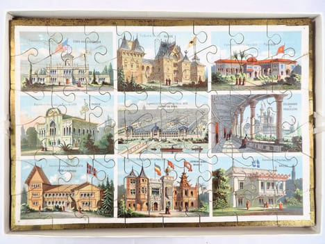 Les Nations en jeu de patience. [JEU PUZZLE - EXPOSITION UNIVERSELLE 1878 - PARIS] . undefined