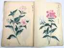 Sokashcaseicho. Manuscrit Japonais de botanique. Carnet de croquis de fleurs et de plantes orné de 74 dessins originaux. Japanese botanical ...