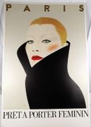 PARIS. PRET A PORTER FEMININ. [AFFICHE - PUBLICITÉ - MODE]  par RAZZIA.  - Image 1