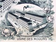 Manufacture de Couvertures, Molletons, Portières. Tissus d'Ameublement. Usine de cours. Impressions, Blanchiment, Teinture, Filature, Tissage, Apprêts. Usines des Moulins. Poizat frères, Cours, Rhône, France [AFFICHE ORIGINALE]  par POIZAT FRERES.  - Image 2