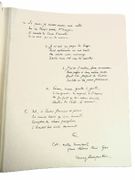 Album Amicorum pour "Tiou" Gas, épouse de René Gas, enrichi de pièces uniques : oeuvres graphiques originales et lettres ou poèmes manuscrits.  par COLLECTIF.  - Image 3