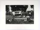 Les artistes peintres et la caravane hippomobile. Photographie originale. . LOUIS, Christian. 