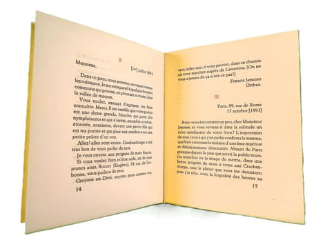 Dialogue Stéphane Mallarmé - Francis Jammes, 1893-1897. . MALLARMÉ, Stéphane ; JAMMES, Francis.