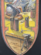 4 Projets d'étendards : les horlogers, les fondeurs et ciseleurs, les miroitiers et la fédération des métiers d'art. Aquarelle originale signée [MÉTIERS - ARTISANAT - CORPORATION].  par VERGNOLET, Tony.  - Image 10