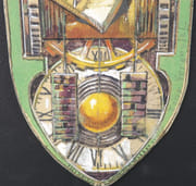 4 Projets d'étendards : les horlogers, les fondeurs et ciseleurs, les miroitiers et la fédération des métiers d'art. Aquarelle originale signée [MÉTIERS - ARTISANAT - CORPORATION].  par VERGNOLET, Tony.  - Image 8