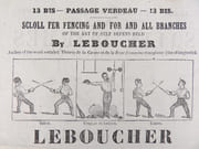 Salle d'Armes et exercices de défense en tous genres. [ESCRIME - BOXE - PUBLICITÉ ANCIENNE - EPHEMERA]  par LEBOUCHER.  - Image 5