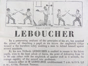Salle d'Armes et exercices de défense en tous genres. [ESCRIME - BOXE - PUBLICITÉ ANCIENNE - EPHEMERA]  par LEBOUCHER.  - Image 6