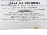 Salle d'Armes et exercices de défense en tous genres. [ESCRIME - BOXE - PUBLICITÉ ANCIENNE - EPHEMERA]  par LEBOUCHER.  - Image 7