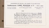 Chaussures de travail, de chasse et de montagne. Catalogue illustr&eacute;. . Etablissements Lain&eacute;, Poyeton & Cie. Manufacture de Chaussures. 