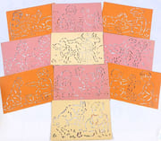 Ensemble de 10 planches pour pochoirs. [ENFANTINA - ART - ART DÉCO]. Scènes d'enfants et animaux familiers. par  - Image 1