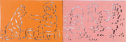 Ensemble de 10 planches pour pochoirs. [ENFANTINA - ART - ART DÉCO]. Scènes d'enfants et animaux familiers. par  - Image 4