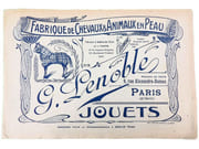 Catalogue de Jouets. Fabrique de Chevaux & Animaux en Peau.  par LENOBLE, G.  - Image 1