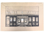 Intérieur de wagon, compartiment couchettes. Dessin original.  par ANONYME.  - Image 1