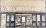Intérieur de wagon, compartiment couchettes. Dessin original.  par ANONYME.  - Image 2