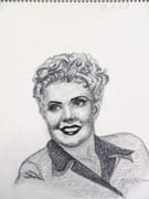 Album de 10 dessins originaux dont 9 portraits de femmes, probables vedettes de l'époque, dont Arlétty, Gaby Morlay et Michèle Morgan.  par HENRY R.  - Image 5