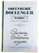 Couverts et Orfèvrerie argentés. Extrait du Tarif Général n°11. Orfèvrerie Boulenger.  par Ch. BOULENGER & Cie.  - Image 1