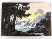 Boîte rectangulaire alimentaire Tinardon, peinte à la gouache. Art Déco.  par ALIMENT TINARDON.  - Image 1