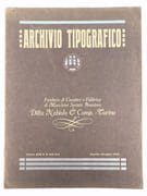 Archivio Tipographico. [PLAQUETTE TYPOGRAPHIE ART NOUVEAU]  par NEBIOLO.  - Image 1
