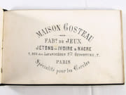 Catalogue manuscrit. Maison Gosteau, Fabricant de Jeux, Jetons en Ivoire & Nacre, Paris. Spécialité pour les Cercles. [CERCLES DE JEUX - GAMBLING - JEUX ANCIENS]  par MAISON GOSTEAU.  - Image 1