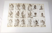 Projet de jeu de cartes. Gravure originale sur papier.  par  WEISBUCH, Claude.  - Image 2
