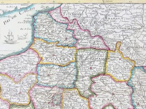 Carte de la France divisée en 85 départemens suivant les décrets de l'Assemblée Nationale, sanctionnés en 1792, dressée sur les Mémoires de l’Académie ...