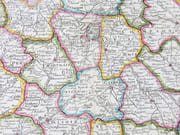 Carte de la France divisée en 85 départemens suivant les décrets de l'Assemblée Nationale, sanctionnés en 1792, dressée sur les Mémoires de l’Académie des Sciences, Augmentée de tous les Pays qui sont aujourd’huy le Théâtre de la Guerre dans les Pays-Bas l’Allemagne, la Savoye, l’Italie &c &c. Avec les Routes Générales et Particulières du R[oyau]me. Par DESNOS, Ingén[ieu]r. Géographe des États de Danemark, rue St Jacques, au Globe. 1792.  par DESNOS (Louis-Charles).   - Image 16