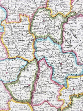 Carte de la France divisée en 85 départemens suivant les décrets de l'Assemblée Nationale, sanctionnés en 1792, dressée sur les Mémoires de l’Académie ...