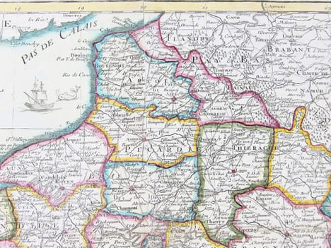 Carte de la France divisée en 85 départemens suivant les décrets de l'Assemblée Nationale, sanctionnés en 1792, dressée sur les Mémoires de l’Académie ...