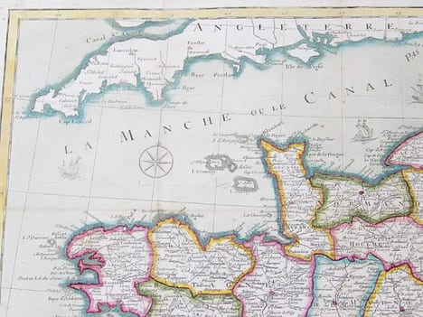 Carte de la France divisée en 85 départemens suivant les décrets de l'Assemblée Nationale, sanctionnés en 1792, dressée sur les Mémoires de l’Académie ...