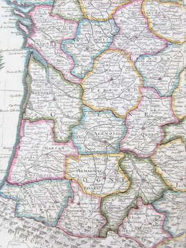 Carte de la France divisée en 85 départemens suivant les décrets de l'Assemblée Nationale, sanctionnés en 1792, dressée sur les Mémoires de l’Académie ...
