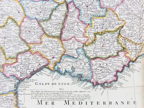 Carte de la France divisée en 85 départemens suivant les décrets de l'Assemblée Nationale, sanctionnés en 1792, dressée sur les Mémoires de l’Académie ...