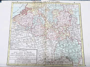 Carte de la France divisée en 85 départemens suivant les décrets de l'Assemblée Nationale, sanctionnés en 1792, dressée sur les Mémoires de l’Académie des Sciences, Augmentée de tous les Pays qui sont aujourd’huy le Théâtre de la Guerre dans les Pays-Bas l’Allemagne, la Savoye, l’Italie &c &c. Avec les Routes Générales et Particulières du R[oyau]me. Par DESNOS, Ingén[ieu]r. Géographe des États de Danemark, rue St Jacques, au Globe. 1792.  par DESNOS (Louis-Charles).   - Image 9