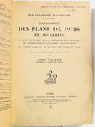 Catalogue des Plans de Paris et des Cartes de l'île de France, de la généralité, de l'élection, de l'Archevêché, de la Vicomté, de l'Université, du grenier à sel et de la Cour des Aydes de Paris conservés à la Section des Cartes et Plans.  par VALLÉE, Léon.  - Image 3