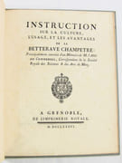 Instruction sur la culture, l'usage, et les avantages de la betterave champêtre.  par COMMERELL (abbé de).  - Image 1