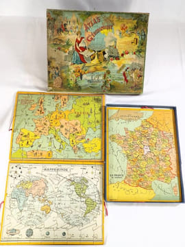 Atlas Géographique. [PUZZLE - JEU DE PATIENCE] . [SAUSSINE, Léon] 