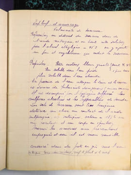Cours d'Artifices de l'École Centrale de Pyrotechnie. Bourges, 1937. Ensemble de 5 cahiers manuscrits. . ÉCOLE CENTRALE DE PYROTECHNIE DE BOURGES.