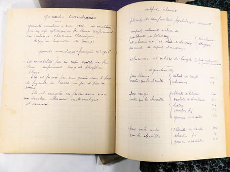 Cours d'Artifices de l'École Centrale de Pyrotechnie. Bourges, 1937. Ensemble de 5 cahiers manuscrits. . ÉCOLE CENTRALE DE PYROTECHNIE DE BOURGES.