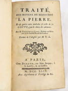 Traité des Moyens de Dissoudre la Pierre, et de guérir cette maladie & celle de la Goute, par le choix des alimens. Traduit de l'anglois par M. T. A.  par LOBB, Theophile.  - Image 3