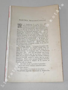Photographie ancienne de MARTHA Benjamin-Constant, accompagnée de sa biographie. Biographies Alsaciennes.
