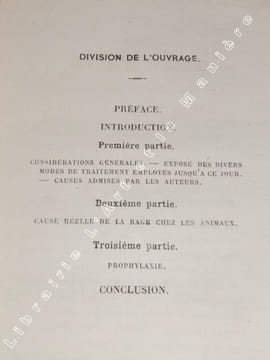 Cause de la Rage et moyen d'en préserver l'humanité. . F. J. BACHELET - C. FROUSSART.