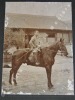 Photographie argentique ancienne représentant un cavalier sur son cheval. JAPON. . [ANONYME]