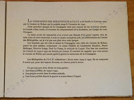 Les travaux et les jours de la Compagnie des Bibliophiles de l'Automobile-Club de France. Cinquantenaire 1929-1979. . [Collectif] [Aymar de ...
