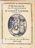  Catalogue des Publications des Cahiers Vaudois. 3 premières séries *. Anonyme :