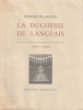 La duchesse de Langeais *. BALZAC Honoré de :