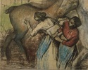  Image détournée. Blanchisseuses et chevaux, 1902-1904 *. [DEGAS] PACHE Jean :