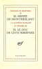  Discours de réception de M. Henry de Montherlant à l'Académie française et réponse de M. Le Duc de Lévis Mirepoix *. MONTHERLANT Henry de :