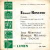  Edmond Rostand *. [ROSTAND Edmond] MARTINELLI Jean, MELINAND Monique & LAGACHE Jean :